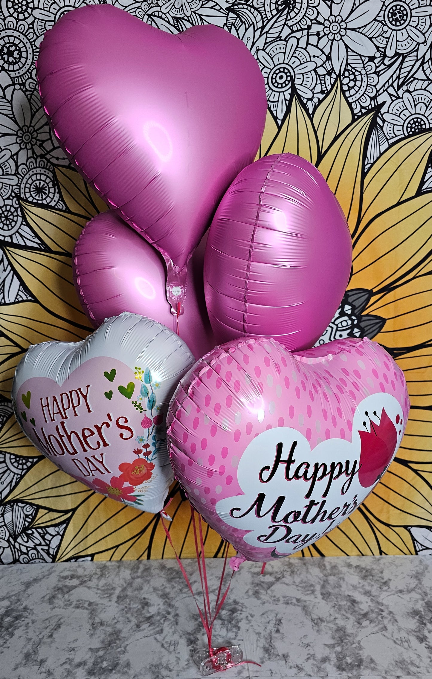 5 Mother's Day Heart Balloons